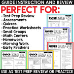 5th Grade Math Review Worksheets Assessments Homework Morning Work Test Prep