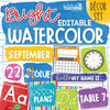 Bright Rainbow Classroom Decor | Watercolor Classroom Theme | EDITABLE