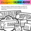 Calendar Template and Weather Chart | Rainbow Classroom Decor Morning Meeting