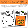 Pumpkin Craft and Bulletin Board Halloween 2D Shape Math Craft | Printable Classroom Resource | Miss M's Reading Reading Resources