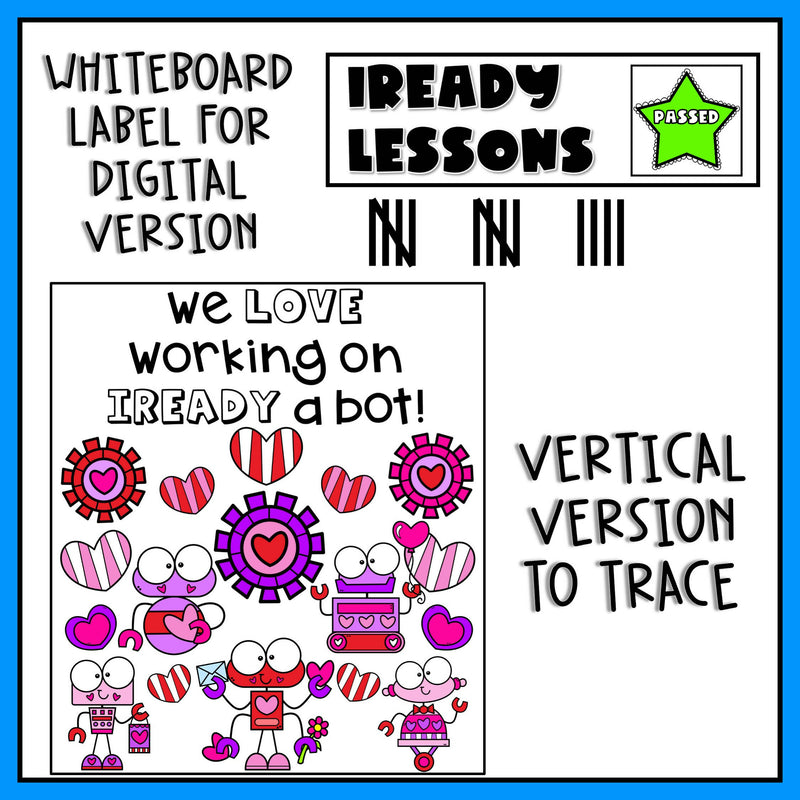 iReady Incentive Chart - Digital and Poster Version - Valentines | Printable and Digital Classroom Resource | Fun in Elementary