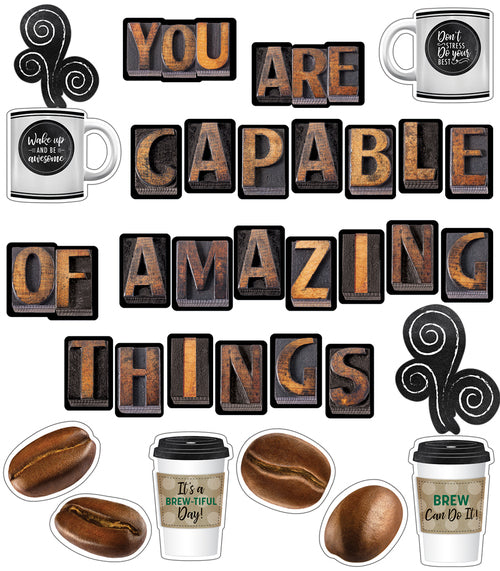  Industrial Cafe 'You are Capable of Amazing Things' Bulletin Board Set by UPRINT