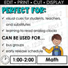 Schedule Cards Editable | Clocks | Back to School | Classroom Decor