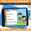 Fall Digital Passages 30 'I am a Reader' Passages and Activities Ready to Use in Google Slides by Literacy with Aylin Claahsen