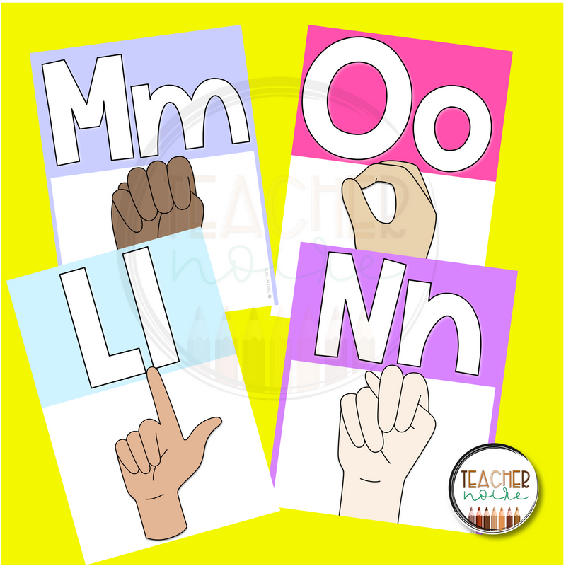 Sign Language Alphabet Chart| Printable Classroom Resources | Teacher Noire