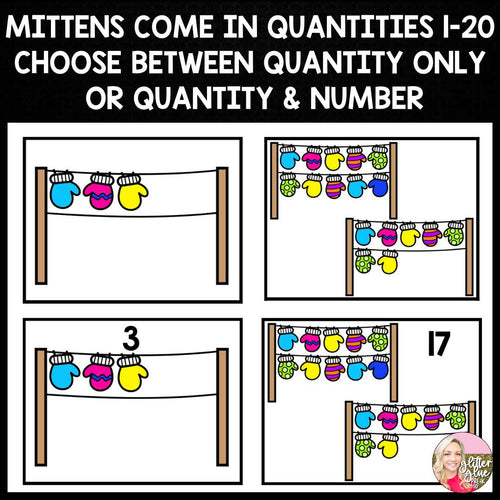 Mitten Count & Trace | Printable Classroom Resource | Glitter and Glue and Pre-K Too