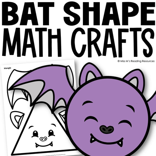 Bat Shape Math Crafts by Miss M's Reading Resources