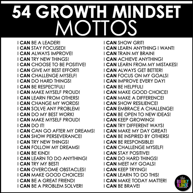 Growth Mindset Locker Tags | Printable Classroom Resource | The Bubbly Blonde Teacher