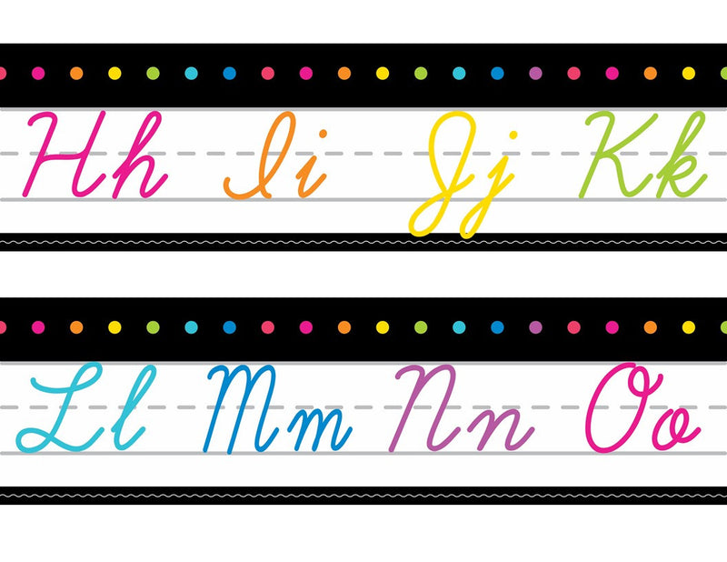 Cursive and Manuscript Alphabet Lines | Neon Pop | UPRINT | Schoolgirl Style