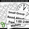 Schedule Cards Editable | Clocks | Back to School | Classroom Decor