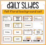 Classroom Slides Floral Fall Daily Google Slide Set Template | Printable Classroom Resource | Mrs. Munch's Munchkins