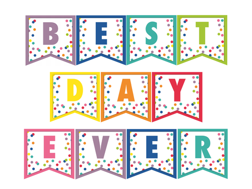 Best Day Ever Banner Confetti Crush by UPRINT