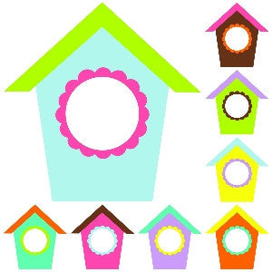 Bright Birdhouse Cut Out Classroom Decor by UPRINT