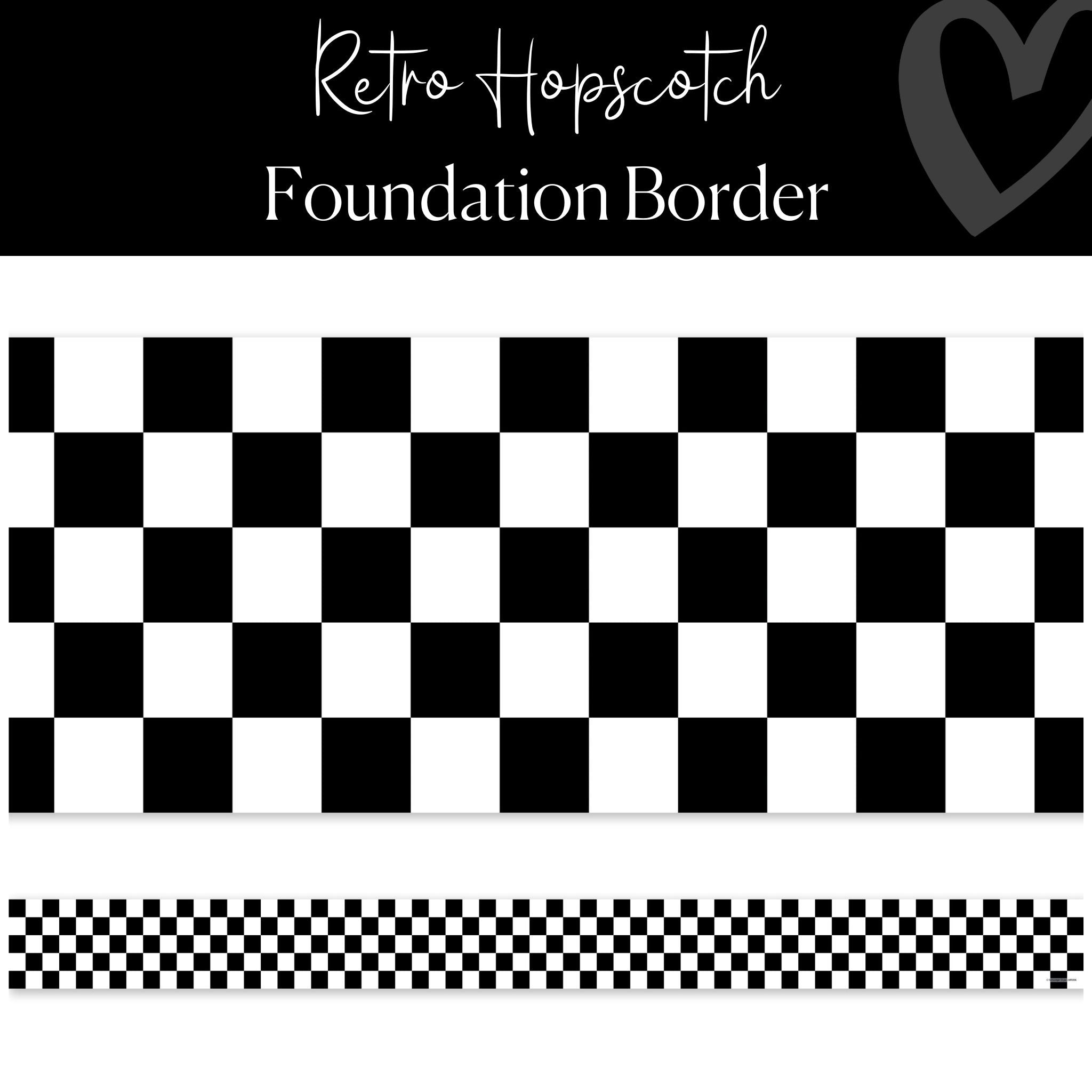 Checked Border Black And White Checkered Border