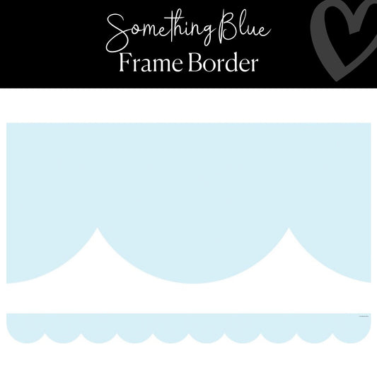 Blue Scallop Border Something Blue Fram Border Rainbow Classroom Decor by Flagship