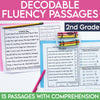 2nd Grade Decodable Reading Fluency Passages with Comprehension Questions