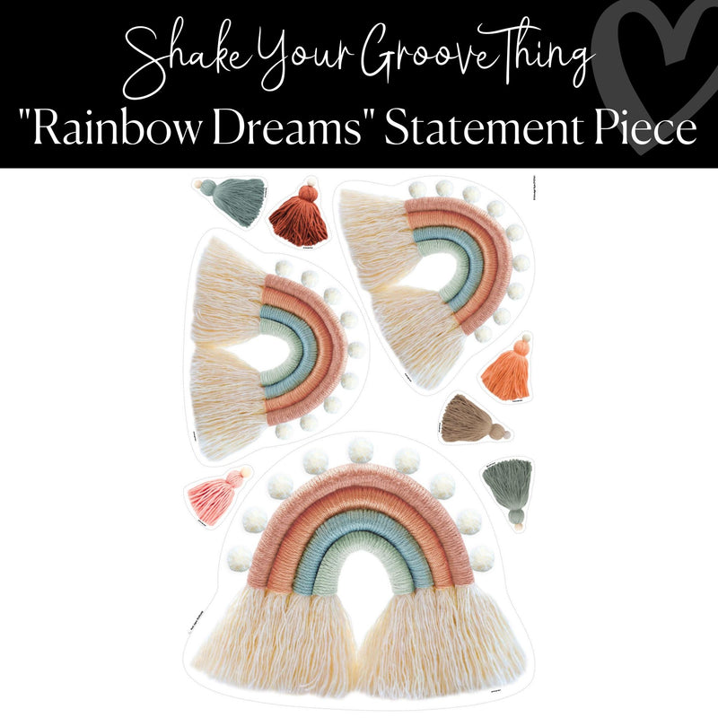 Shake Your Groove Thing Classroom Decor Boho Rainbow Statement Piece "Rainbow Dreams" by ULitho