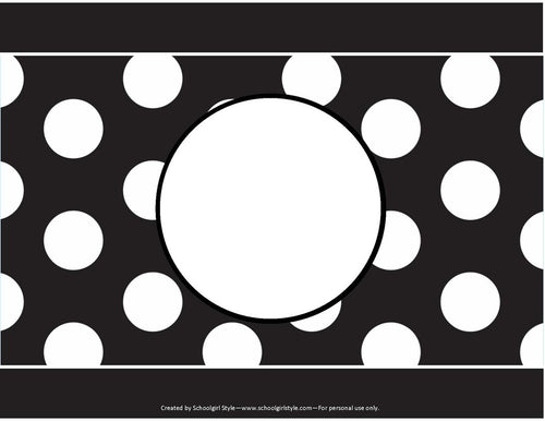 Chalkboard & Polka Dot - Can Covers {UPRINT}