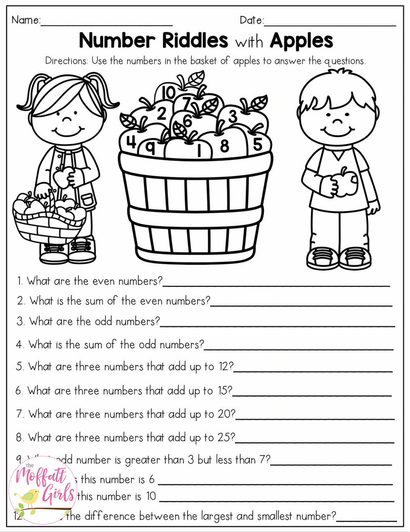 3rd Grade Back to School NO PREP Packet | Printable Classroom Resource | The Moffatt Girls