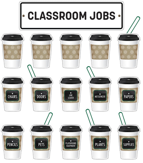 Industrial Cafe Classroom Jobs Mini Bulletin Board Set by Schoolgirl Style