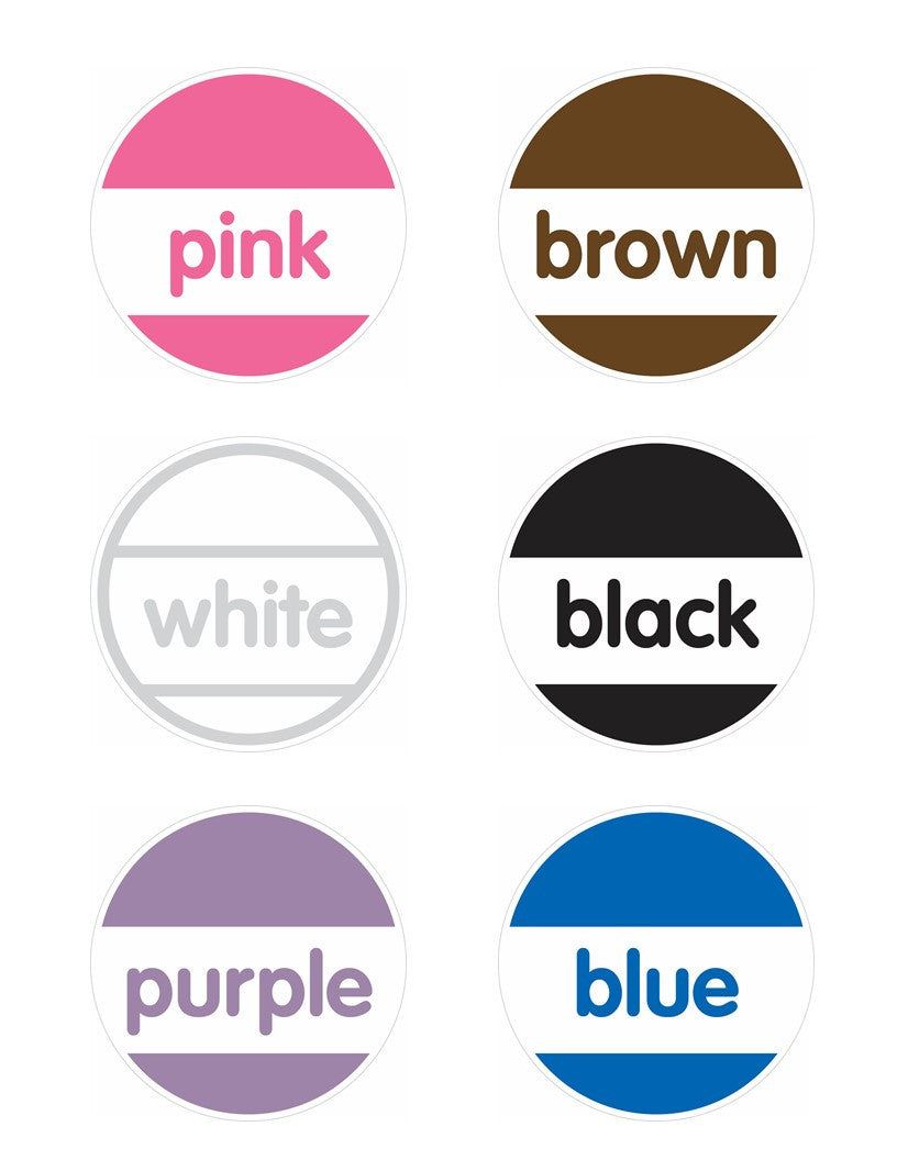 Round Color Labels | Just Teach | Schoolgirl Style