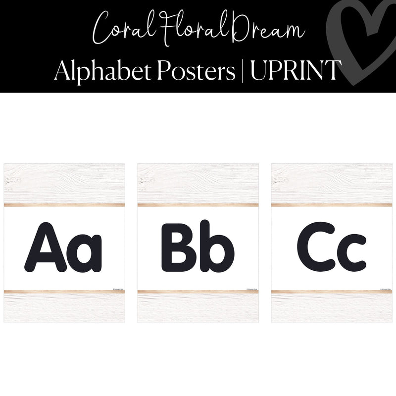 shiplap alphabet posters