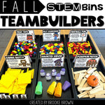 Fall STEM Bins Team Builders for Halloween and Thanksgiving K-5th Grade by Brooke Brown - Teach Outside the Box