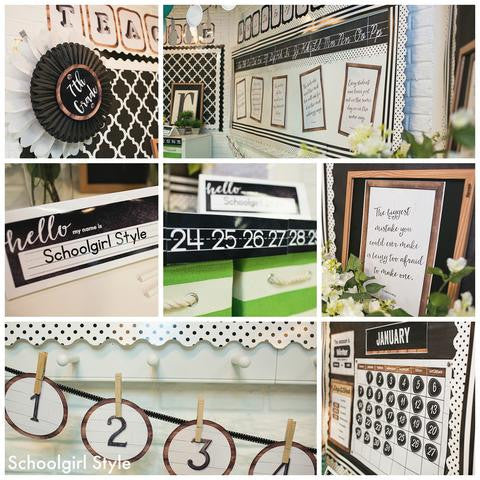 Industrial Chic Full UPRINT Bundle Printable Classroom Decor Tea