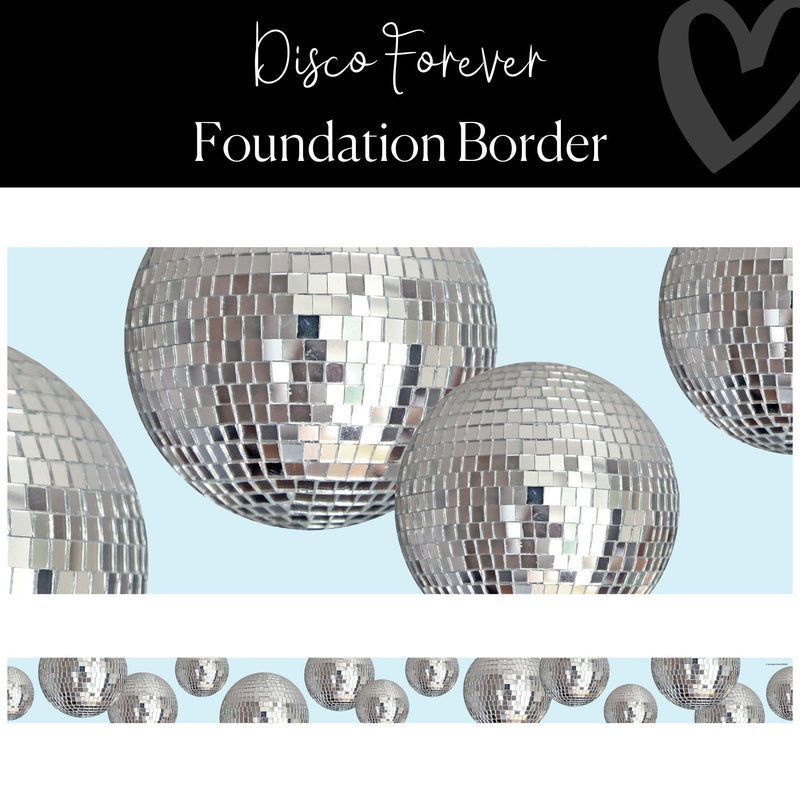 Retro Classroom Decor Disco Ball Straight Border Foundation Border 