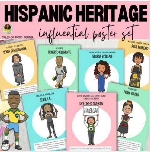 Hispanic Heritage Influential Poster Set by Tales of Patty Pepper