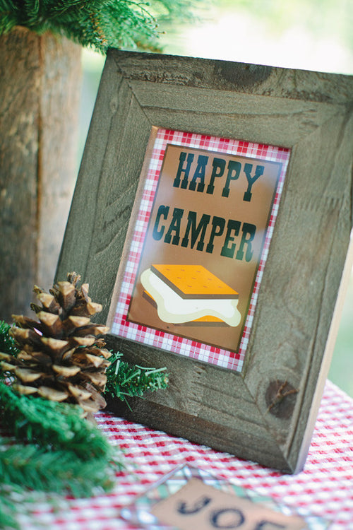 Inspirational Print Happy Camper by UPRINT