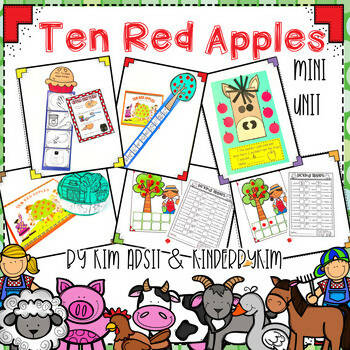 Ten Red Apples Mini Unit by KinderbyKim
