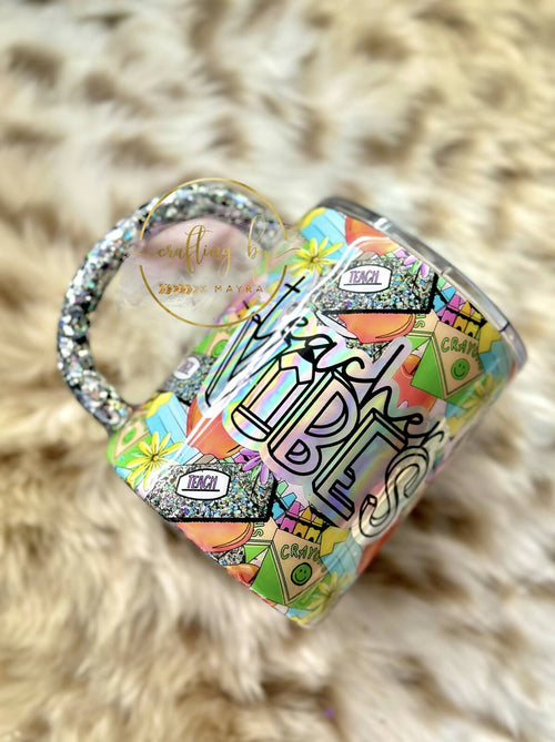Teacher Vibes Stainless Steel Mug by Crafting by Mayra 