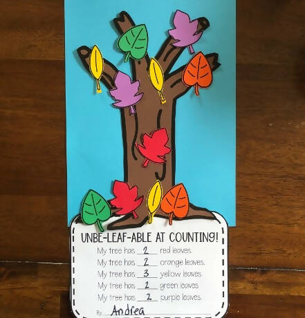 Unbe-LEAF-able at Counting | Printable Classroom Resource | Keeping up with the Kinders