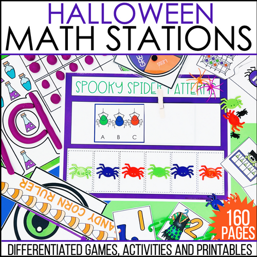 Kindergarten Halloween Themed Games Printables and Hands-on Fun by Differentiantal Kindergarten Marsha McQuire