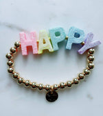 HAPPY Bracelet by sprinkles_and_beads