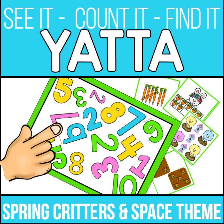 See it Count it Find it Yatta Spring Critters and Space Theme by Differentiantal Kindergarten Marsha McQuire