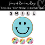 Pops of Rainbow Rays Classroom Decor Smiley Face Decor "Feels Like Friday" Statement Piece by ULitho