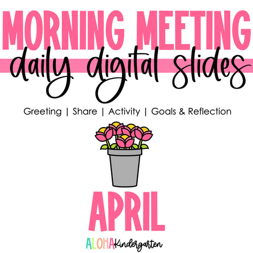 Morning Meeting Digital Slides April by Aloha Kindergarten