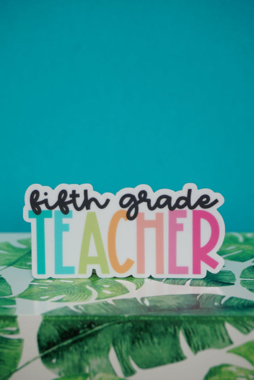 Fifth Grade Sticker by The Pinapple Girl Design Co.
