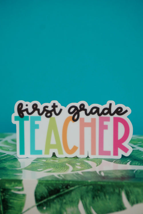 First Grade Sticker by The Pinapple Girl Design Co.