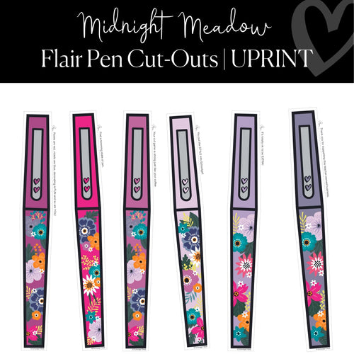 midnight meadow flair pen cut-outs