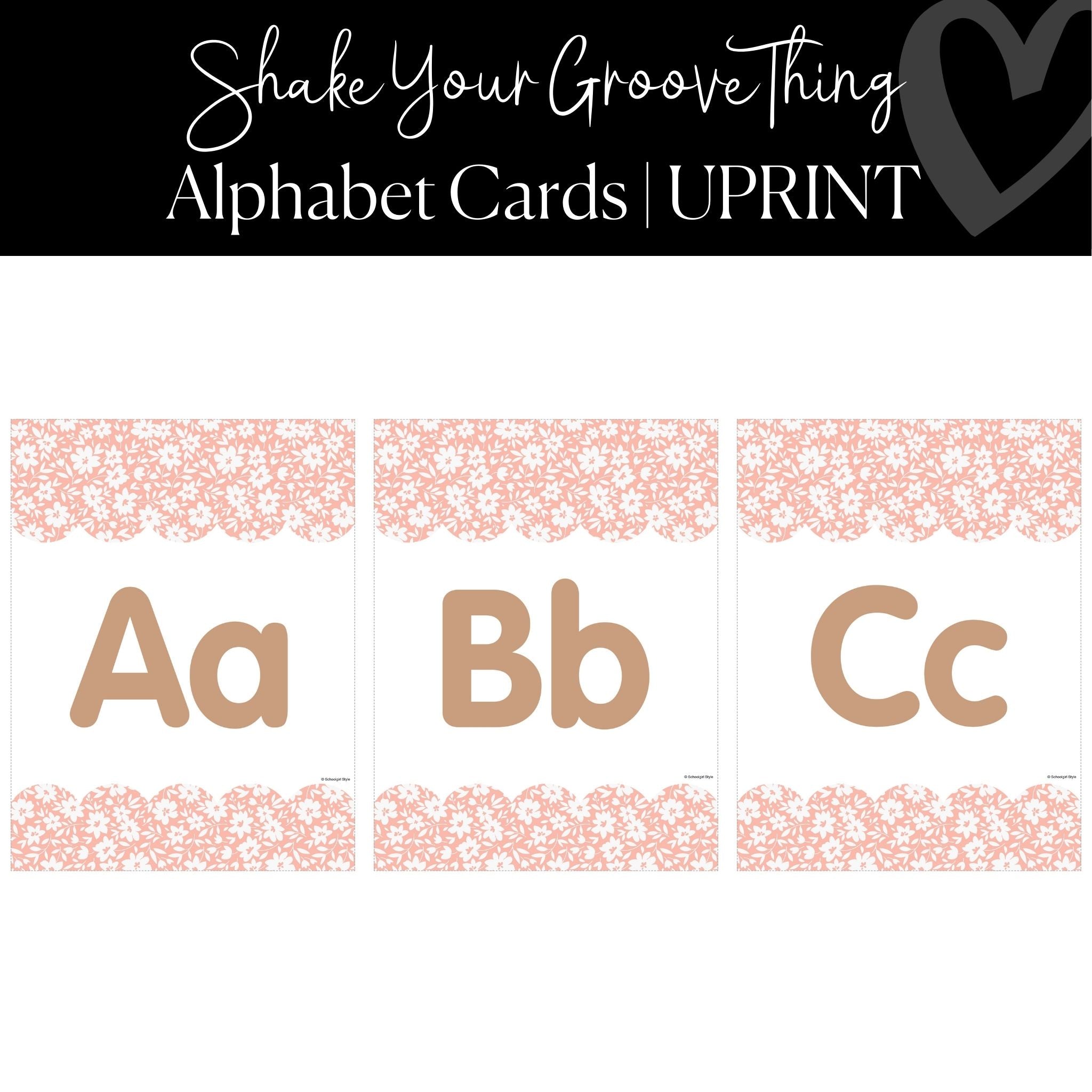 Printable Alphabet Posters | Groovy Classroom Decor |Schoolgirl Style