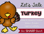 Let's Talk Turkey Math and Literacy Centers Writing Activities Truck Craftivity by One Sharp Bunch