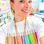 Colored Pencils Rainbow All Are Welcome Tshirt by Teacher Noire