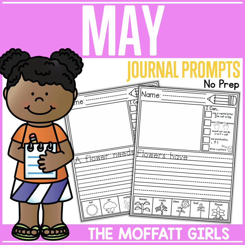 NO PREP Journal Prompts Monthly Bundle | Printable Classroom Resource | The Moffatt Girls