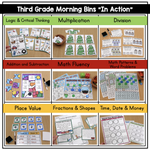 3rd Grade December Morning Bins | Printable Classroom Resource | The Moffatt Girls