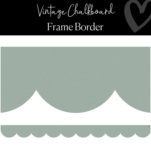 Green Scallop Bulletin Board Border Frame Border Groovy Classroom Decor by Flagship