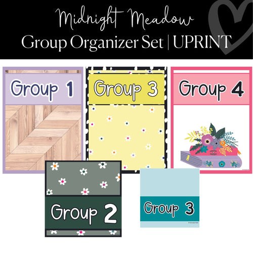 Printable Group Organizer Set Midnight Meadow by UPRINT