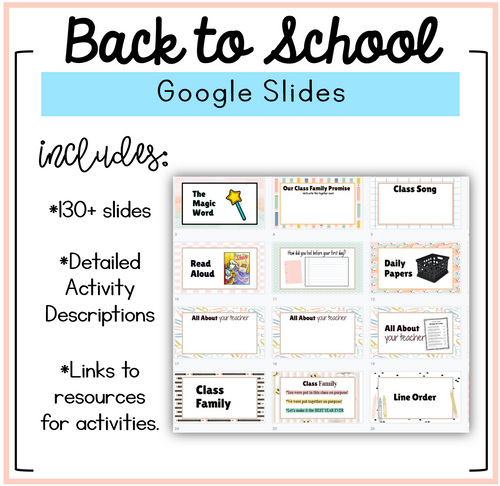 Back to School Google Slides Editable | Printable Classroom Resource | Mrs. Munch's Munchkins